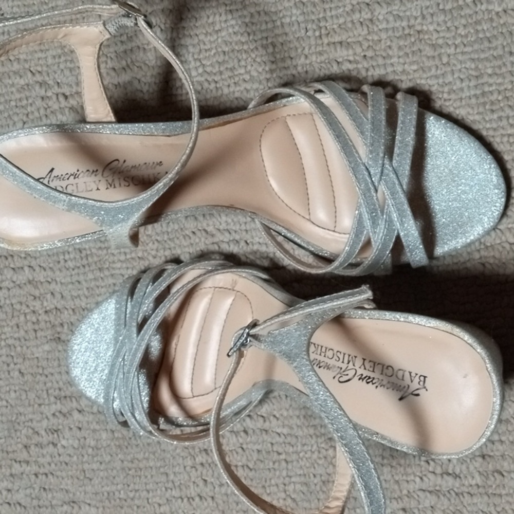 BADGLEY MISCHKA, Wedding, Holidays, glitter, block heel, special occasio… - Picture 6 of 6